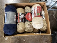 Box of yarn, looks mostly new