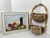 COLORFUL WOODEN ART, DOUBLE WALL BASKET
