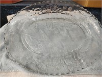 Glass Oval Serving Platter-14"x18"