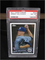 2011 TOPPS CHROME JEREMY HELLICKSON RC PSA 8