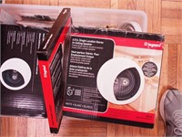 Container of home theater ceiling speakers,