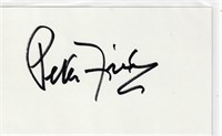 Peter Finch, actor, Academy Award 1976, autograph