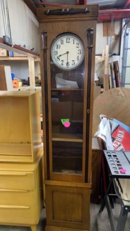 TALL OAK GRANDFATHER CLOCK 83x18