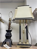 2 Table Lamps 27"H 1 has shade