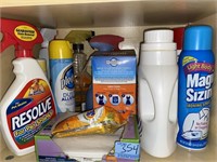 Cabinet with laundry detergent, cabinet not