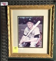 MICKEY MANTLE PHOTO IN FRAME