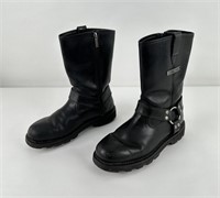 Harley Davidson Black Leather Motorcycle Boots