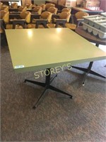 SQ. 32" Green Dining Room Table