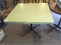32" SQ. Green Dining Table