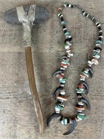 Native American Necklace and Club