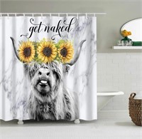 Farmhouse cow shower curtain