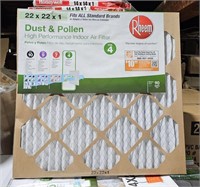 12 Rheem 22"×22"×1" Furnace Filters