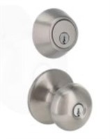 (2) Entrance Combo Locksets-Satin Ball (913868)