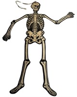 Vintage Halloween Die Cut H.E.Luhre Skeleton