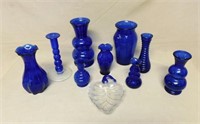 Blue Cobalt Glass Selection.