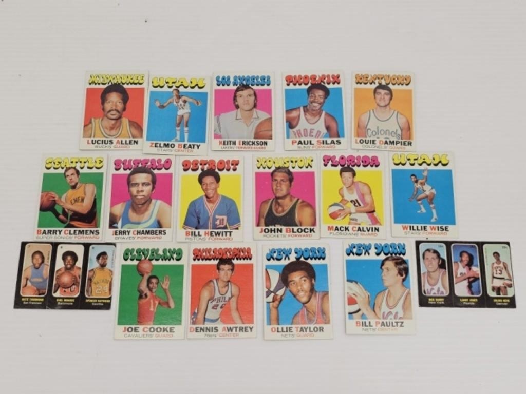 17 - 1971 BASKETBALL CARDS INCLUDING ROOKIES