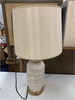 Mid Century Gold Trim Lamp Works