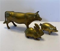 Brass barnyard animal lot