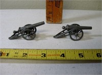 2 Miniature Metal Canons