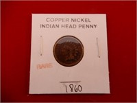 1860 COPPER NICKEL INDIAN HEAD PENNY