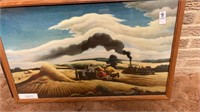 Threshing Wheat painting by Thomas Hart Benton