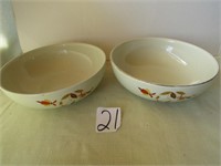 2- 9" JEWEL TEA SERVING BOWLS