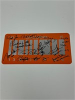 Autograph COA Back to Future License Plate