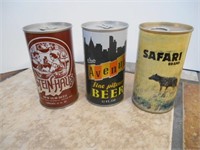 3 Collectible Beer Advertisement Cans