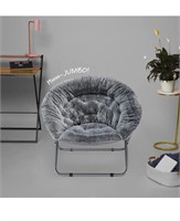 Urban Shop Saucer Chair, 36x36x32, Grey