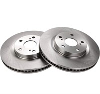 TRQ Front Disc Brake Rotor Pair Set