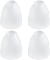 Eidonta 4 Pack White Frosted Glass Shades