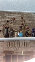 Vases and decorative items. Including covered