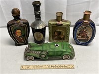 5 Vintage Jim Beam Decanters