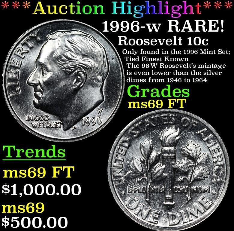 ***Auction Highlight*** 1996-w Roosevelt Dime RARE