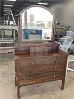 Antique Dressing Table, Vanity Dresser with Mirror
