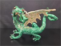 Lg Artistian Dragon Sculpture, Mixed Media