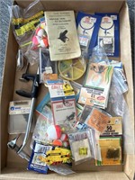 Vintage Fishing Hooks, Bobbers, Clamp, and More -