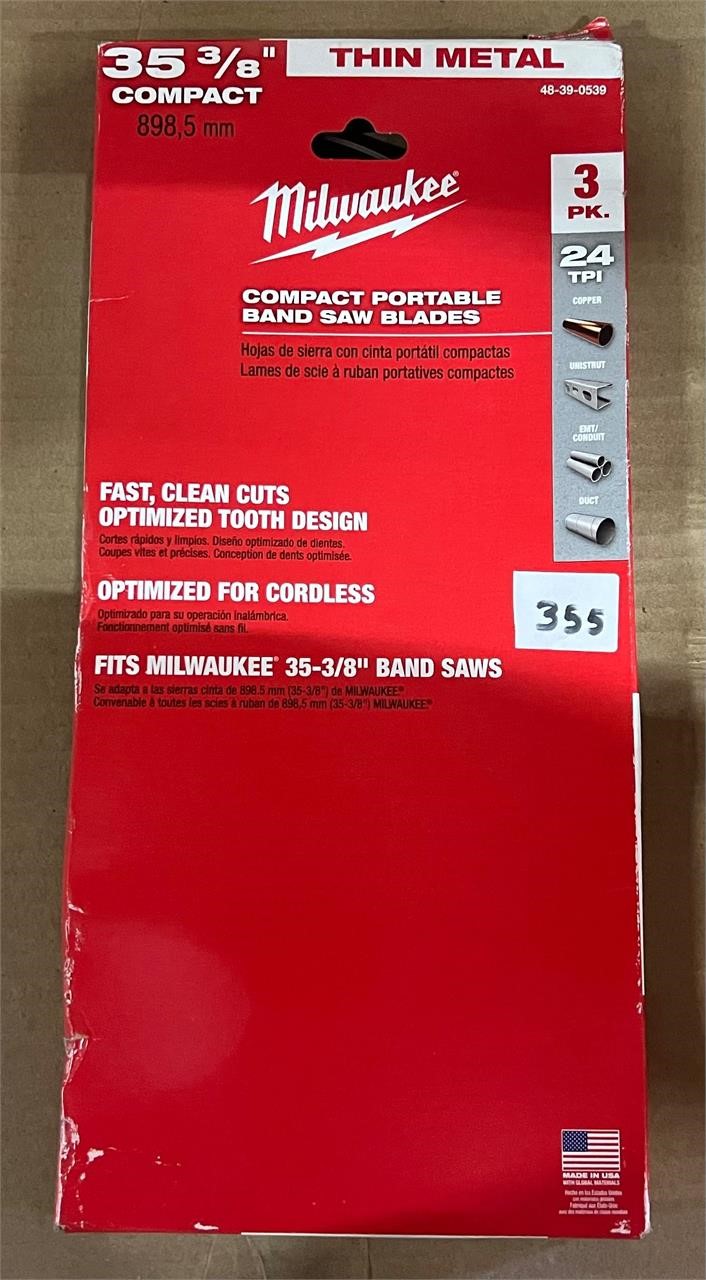 Milwaukee 3pk, 35 3/8" Compact Band Saw Blades