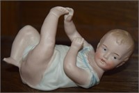 Antique Heubach Bisque Piano Baby Holding Toe
