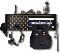Wall Mounted Tactical Duty Gear Rack (Black)