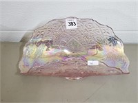 Imperial Glass Pink Opalescent Banana Bowl