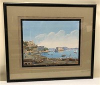 Original Gouache Painting of Naples, Italy #12