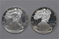 1991 and 1992 Proof ASE Silver Eagles