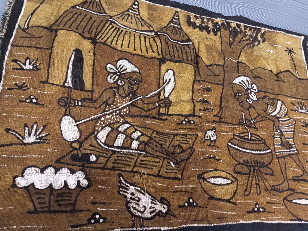 Authentic Vintage Malian, African Mudcloth Art
