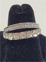 925 Silver Fancy Cocktail Ring CZ Stones