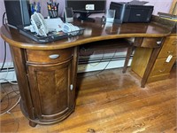 Mahogany Bombay Style Executive Desk, Measures: