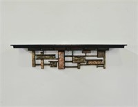 1974 Syroco Brutalist Resin Console Wall Shelf