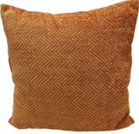 Orange Chevron Pattern Accent Pillow