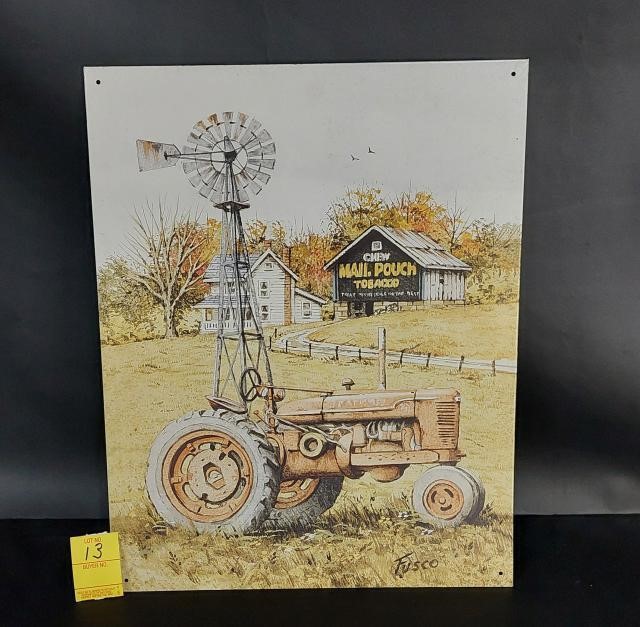 Metal Sign w/ Farmall Tractor