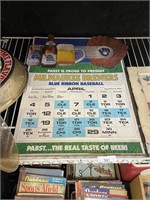 Milwaukee Brewers 1982 schedule calendar pabst